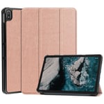 Nokia T20 - Læder Tri-Fold cover - Rosa guld