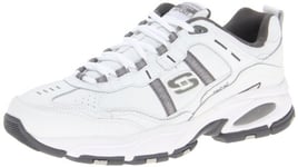 Skechers Equalizer Deal Maker Baskets pour Homme, Blanc Charbon, 43 EU