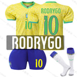 Mub- 2425 Brasilien Home fotbollströja 10 RODRYGO 28