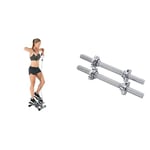 Sunny Health & Fitness Mini Stepper Machine, Stair Stepper Exercise Equipment - NO. 012-S and Unisex Sunny Health & Fitness 35 Cm Threaded Chrome Dumbbell Bar