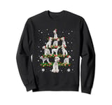 Bedlington Terrier Dog Xmas Tree Lights Ugly Christmas Sweatshirt