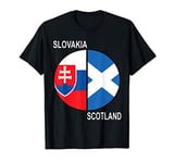 Mixed Genes Both Flags Pie Chart Scotland and Slovakia T-Shirt