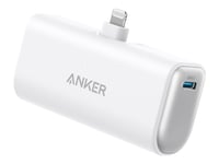 Anker - Batteriladeradapter - 5000 Mah - 12 Watt - 2.4 A (Lightning) - Hvit