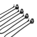 Lot de 4 câbles MIDI TRS type A (3,5 mm - 1/8"") vers DIN 5 broches, 1FT / 30 cm, profil bas - Connecteurs ultra-minces à angle droit pour les espaces compacts - Idéal pour les synths et pédaliers