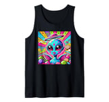 Colorful Alien with Halo and Wings Cool Pop Art Tank Top