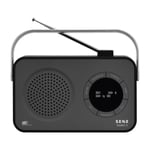 Senz Tourist 3 DAB+/FM Bluetooth-radio, svart