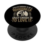 Funny Roughneck Oil Rig Worker Vintage Retro pour hommes PopSockets PopGrip Adhésif