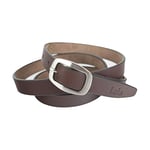 Lois - Ceinture Femme - Ceinture Femme Cuir Véritable - Ceinture Femme Grande Taille - Ceinture Cuir Femme Largeur 30 mm - Ceinture Large Femme - Ceinture Cuir Reglable Femme, Marron