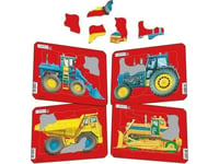 Larsen Mini Tractors,Dump Truck And Bulldozer, 10 Pcs Puzzle