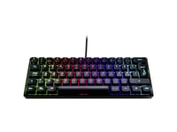 Surefire Gaming Kingpin M1 - Gamingtangentbord - Bagbelyst (Rgb) - Kabel (Usb) - Nordisk Layout - 60% - Sortera