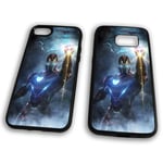 Iron Man Avengers Endgame Thanos Infinity Stones Coque en caoutchouc TPU pour téléphone portable, TPU - Caoutchouc, Noir , Samsung Galaxy S9