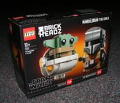 STAR WARS LEGO 75317 THE MANDALORIAN & THE CHILD BRICKHEADZ B-STOCK NEW SEALED