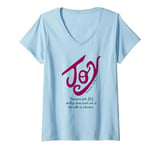 Womens JOY, Encouraging Bible Scripture Verse from Isaiah 12:3 KJV V-Neck T-Shirt