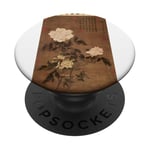 Peinture d'art chinois vêtements rose blanche décoration personnages PopSockets PopGrip Adhésif