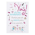 Hallmark Morden Anniversary Card"Happy Ever After" - Medium