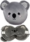 Puckator Coussin Voyage Relaxeazzz Peluché 2-en-1 - Koala, Unique