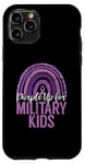 Coque pour iPhone 11 Pro Purple Up pour enfants militaires Purple Army Military Child