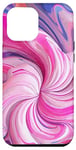 iPhone 12 Pro Max Swirl Pink Color Illustration Pattern Abstract Art Case