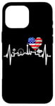 Coque pour iPhone 16 Pro Max La silhouette Las Vegas battement coeur Nevada Sin City USA