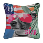 Housse de Coussin "Doggy Star" 40x40cm Multicolore