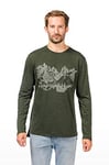super. natural M Graphic 140 T-Shirt en Laine mérinos pour Homme XXL Duffel Bag 3D/Mountain Sketch Print