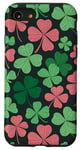 Coque pour iPhone SE (2020) / 7 / 8 Shamrock Trèfle à quatre feuilles Motif vert