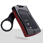 Car Key Case,For Lexus Nx Gs Rx Is Es Gx Lx Rc Ux Us 200 250 250H 260H 300H 350 Ls 450H 2018 2019,Leather Car Remote Key Case B-Black Red