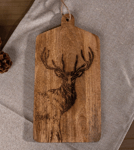 Stag Cheese Board Platter Serving Chopping Board Mango Wood Fruit Tray Home