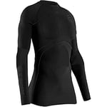 X-Bionic Energy Accumulator 4.0 T-Shirt Maillot de Compression Manches Longues Sport Femme, Black/Black, FR : XS (Taille Fabricant : XS)