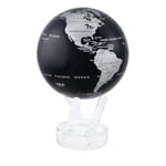 MOVA Globe Carte du Monde Noir et Argent 4,5" avec Base, Globe Rotatif à énergie Solaire, Cadeau Unique et Décoration de Maison ou de Bureau pour Hommes, Femmes, Enfants