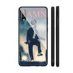 IIFENGLE Redmi Note 7 Pro Case, Tempered Glass Back Cover Soft Silicone Bumper Compatible with Redmi Note 7 Pro AM-82 Kendrick Lamar