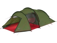 High Peak Tunnel Tent Falcon 3 Lw (Green/Red, Model 2023, With Porch For Luggage)