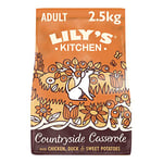 Lily’s Kitchen Fabriqué à partir d’ingrédients naturels Aliments secs pour chiens adultes Poulet et canard Recette sans céréales Sac de 2.5kg