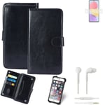 CASE FOR Samsung Galaxy M13 FAUX LEATHER + EARPHONES PROTECTION WALLET BOOK FLIP