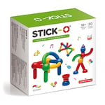 Stick-O by Magformers: 20-piece Magnetic Construction Set. Preschool STEM Toy with Large Pieces and Easy-Grip Design for Little Hands.