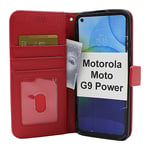 New Standcase Wallet Motorola Moto G9 Power (Röd)