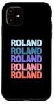 Coque pour iPhone 11 Funny Modern Repeated Text Design Roland