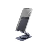 Mars Gaming MA-RSS, Foldable Smartphone Stand, 360° Dynamic Rotation + 180° Height & Angle Adjustment, Aluminium Mobile Phone Stand, Anti-slip, Dark Grey