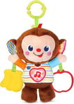 VTech Swing & Sing Monkey, Cute Pram Toy with Lights, Music and Colours, Cuddly