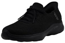 Skechers Women's Hands Free Slip-ins Go Walk 6-Lovely Day Sneaker, Black, 9