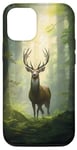 Coque pour iPhone 14 Pro Majestic Buck dans Deep Woods