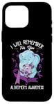 iPhone 16 Pro Max I Will Remember You Alzheimer's Awareness Purple Elephant Case