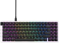 Function Mini Tkl Clavier Mécanique Gamer Pour Pc - Éclairant - Switches Rgb Linéaires - Switches Compatibles Mx - Switches Remplaçables À Chaud - Clavier Gamer Mecanique | En (Qwerty) Blanc