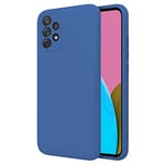 TBOC Coque pour Samsung Galaxy A72 - Galaxy A72 5G [6.7"] Étui Rigide [Bleu] Silicone Liquide Premium [Doux] Doublure Intérieure en Microfibre [Protège l'Appareil Photo] Antidérapant Résistant