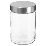 Well Home Bocal en verre et acier inoxydable de 1,2 l Ø 11 cm