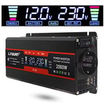 LVYUAN Convertisseur 12v 220v 1000W Transformateur de Courant 12 à 230 onduleur