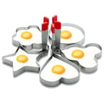 GZMAISULEE Egg Ring Molds for Cooking 5 Pack Griddle Egg Rings Stainless Steel Egg Cooking Rings Round Pancake Mold Set