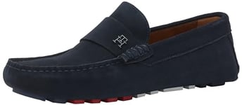 Tommy Hilfiger Chaussures de Conduite Homme Classic Driver Slip-on, Bleu (Desert Sky), 40