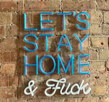 Locomocean - LED Wall Neon - Let's Stay Home and F*ck BLUE