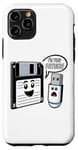 Coque pour iPhone 11 Pro Disquette vers clé USB 90s 00s Ordinateur Drôle Geek Joke